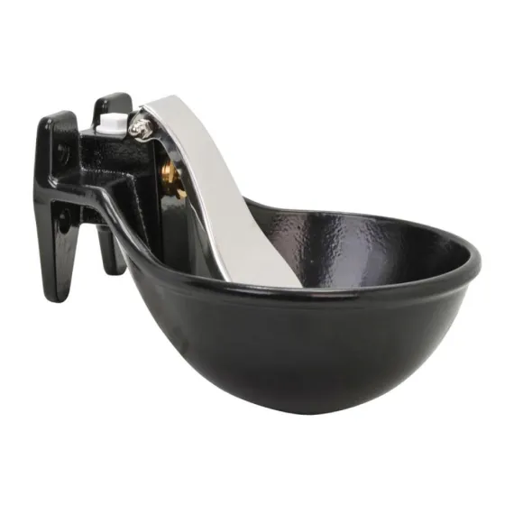 25cm Cattle Drinking Bowl - Iron Cast Mounted Automatic Water Cow Horse Trough image: 2