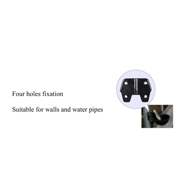 25cm Cattle Drinking Bowl - Iron Cast Mounted Automatic Water Cow Horse Trough image: 6