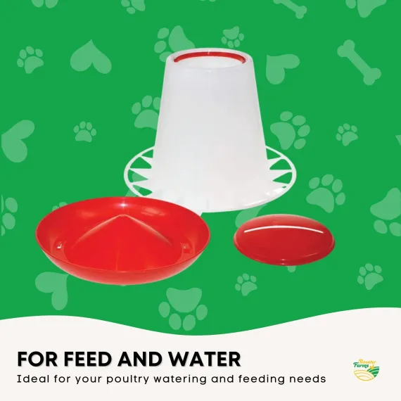 6Kg Automatic Chicken Feeder - Plastic Poultry Chook Hen Feeding Seed Bucket image: 3