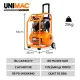 Unimac 16L Silent Oil-Free Electric Air Compressor, 116PSI Portable with Wheels and Handle, Twin Nitto Outlets for Airtools, Tyre Inflation image: 8